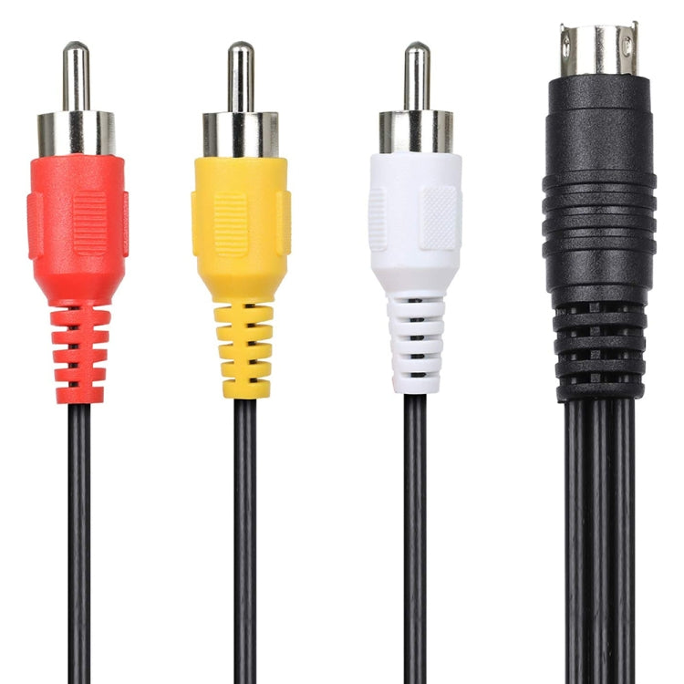 Кабель-адаптер S-Video 4-контактный на 3 RCA AV TV Male, длина: 1,5 м