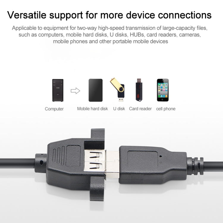 USB 2.0 AM to AF Mount Pannel Cable, Length: 30cm