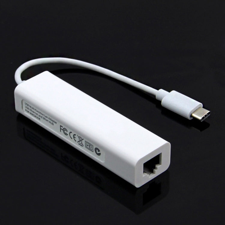 Type-C to 3 x USB and RJ45 Multi-function Adapter, Length: 13cm