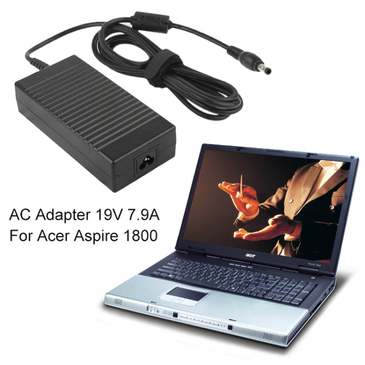 Адаптер переменного тока 19 В 7,9 А для Acer Aspire 1800, выходные разъемы: 5,5 x 2,5 мм