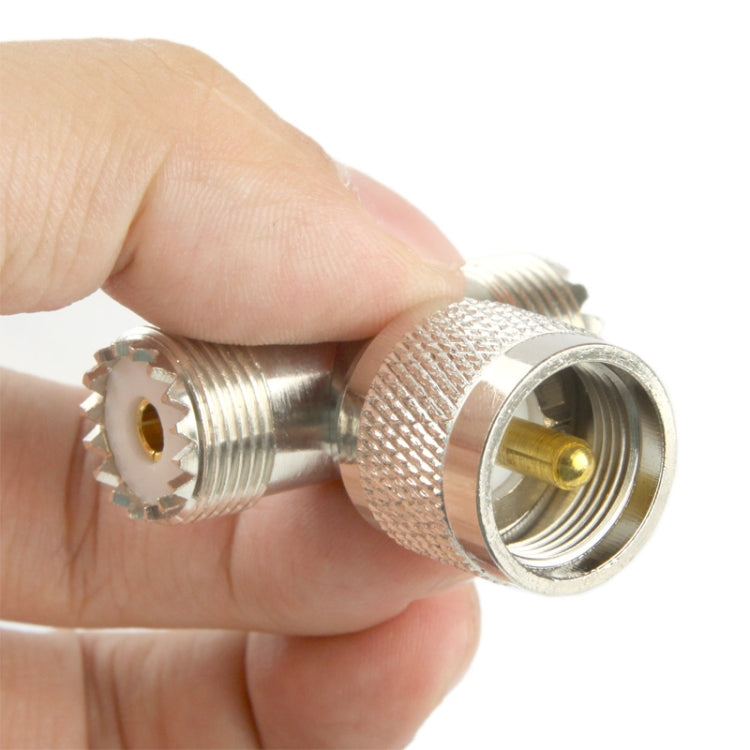 UHF Male to 2 x UHF Female Adapter