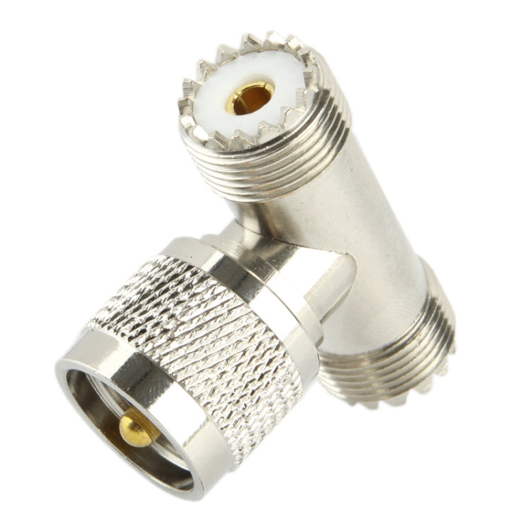 UHF Male to 2 x UHF Female Adapter