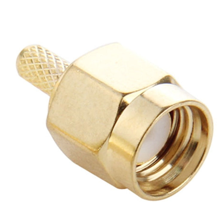 10 шт. позолоченных обжимных ВЧ-разъемов SMA Male Plug для кабелей RG174 / RG316 / RG188 / RG179