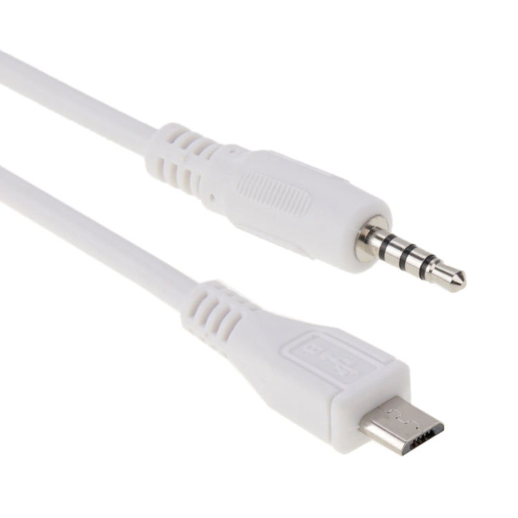 Аудиокабель AUX 3,5 мм «папа» — Micro USB «папа», длина: около 50 см