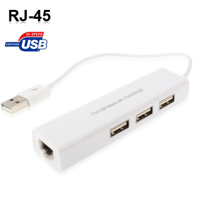 Сетевой адаптер Ethernet LAN с 1 портом USB и 3 портами USB-концентратора на гнездо RJ45
