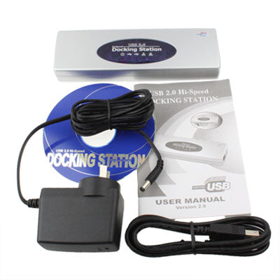 Высокоскоростная док-станция USB 2.0 с 8 портами (2xUSB 2.0 + мышь PS2 + клавиатура PS2 + RS232 + DB25 + LAN + восходящий поток), черная