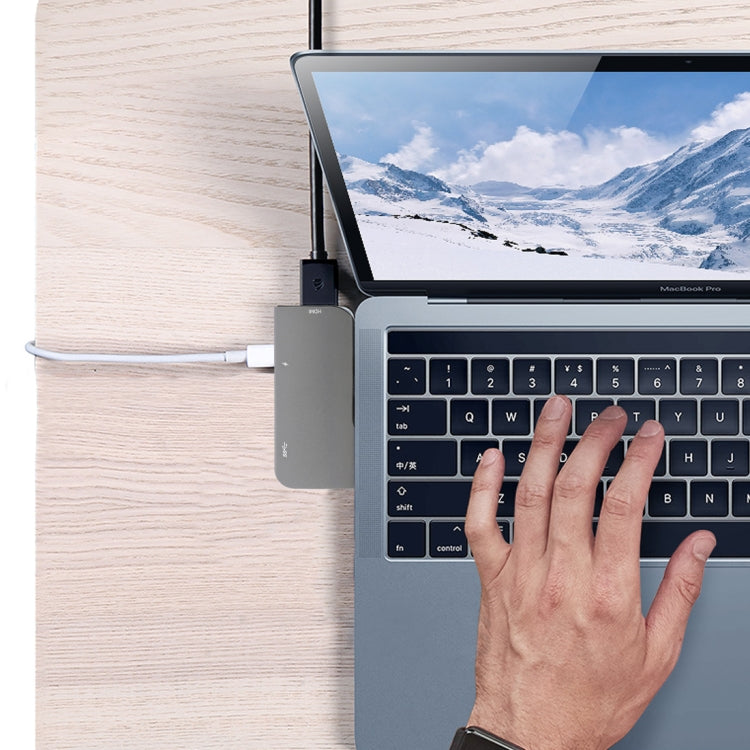 Двойной порт USB-C/Type-C на PD + USB 3.0 + многофункциональный удлинительный концентратор-адаптер HDMI
