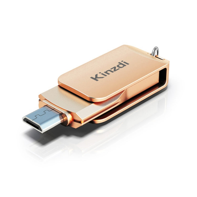 Флеш-диск Kinzdi 32 ГБ USB + Type-C с металлическим креплением V8