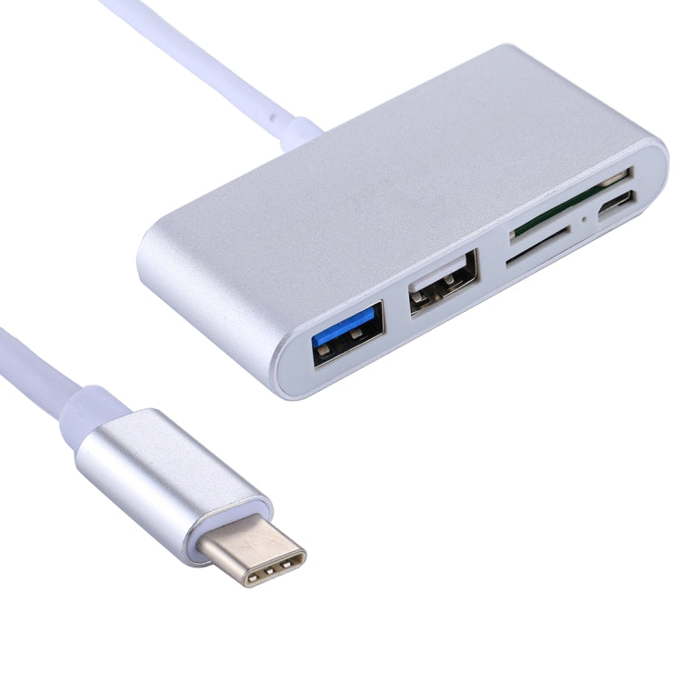 5 in 1 Micro SD + SD + USB 3.0 + USB 2.0 + Micro USB Port to USB-C / Type-C OTG COMBO Adapter Card Reader for Tablet, Smartphone, PC