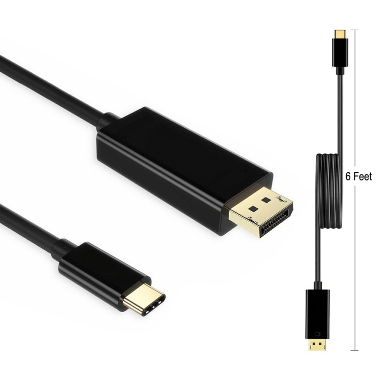 Кабель-адаптер 4K 60 Гц Type-C - DP DisplayPort, длина кабеля: 1,8 м