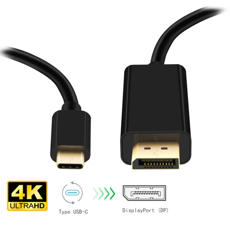 Кабель-адаптер 4K 60 Гц Type-C - DP DisplayPort, длина кабеля: 1,8 м