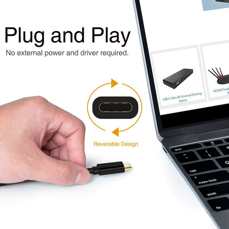 Кабель-адаптер 4K 60 Гц Type-C - DP DisplayPort, длина кабеля: 1,8 м