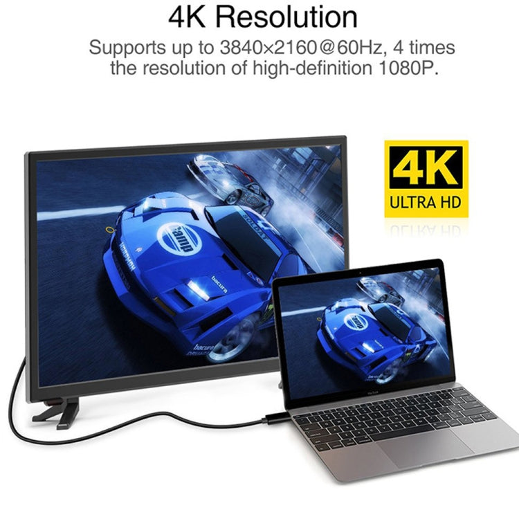 Кабель-адаптер 4K 60 Гц Type-C - DP DisplayPort, длина кабеля: 1,8 м