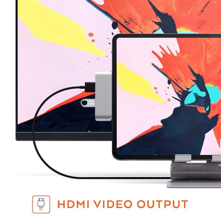 4 в 1 Type-C/USB-C на HDMI + AUX + USB + PD Type-C/USB-C HUB адаптер многофункциональная HD док-станция