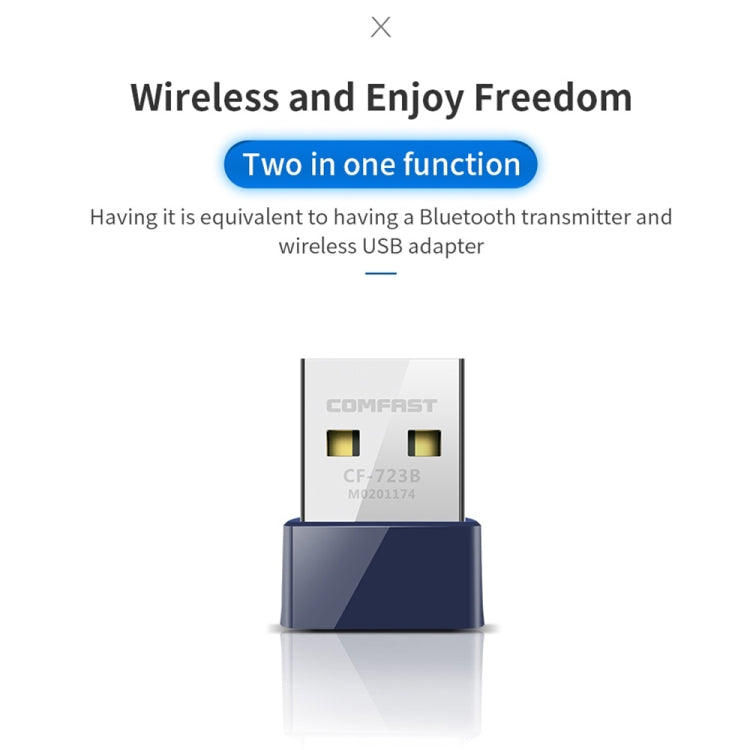 COMFAST CF-723B Mini 2 в 1 USB Bluetooth WiFi адаптер приемник беспроводной сетевой карты 150 Мбит/с