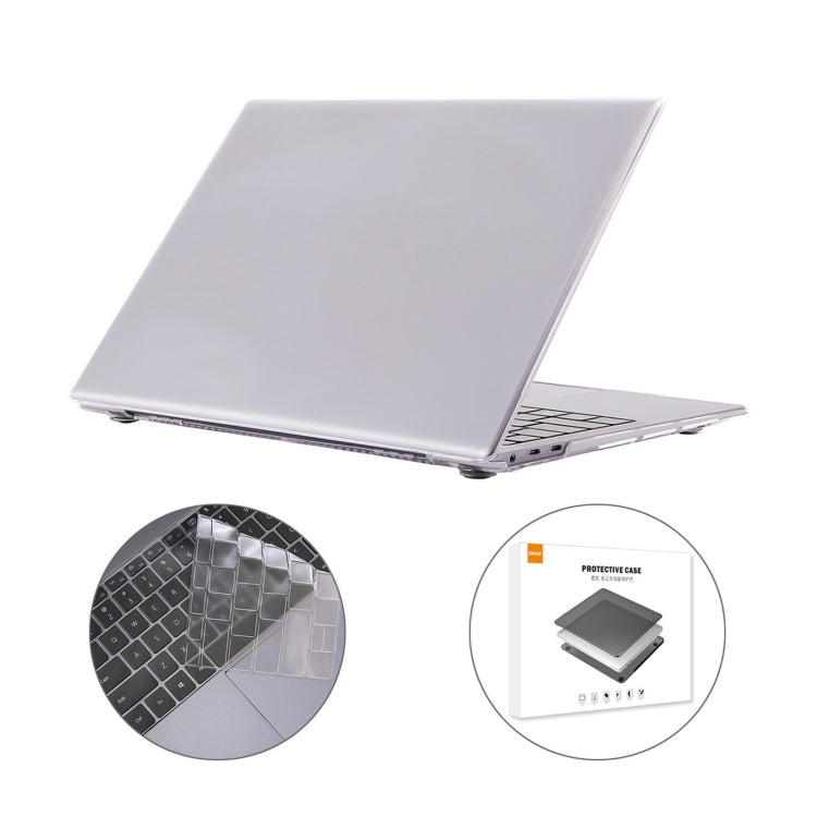 Чехол ENKAY для Huawei MateBook X Pro (версия для США) 2 в 1 с прозрачным защитным покрытием и клавиатурой из ТПУ
