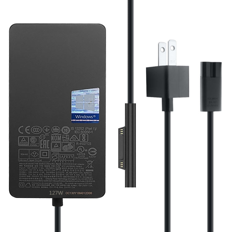 127W 15V 8A AC Adapter Charger For Microsoft Surface Book 3 1932, UK Plug