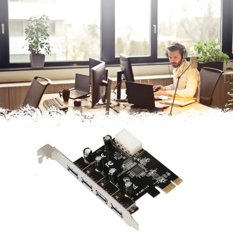 Карта расширения PCI Express на 4 порта USB 3.0, адаптер PCI-E