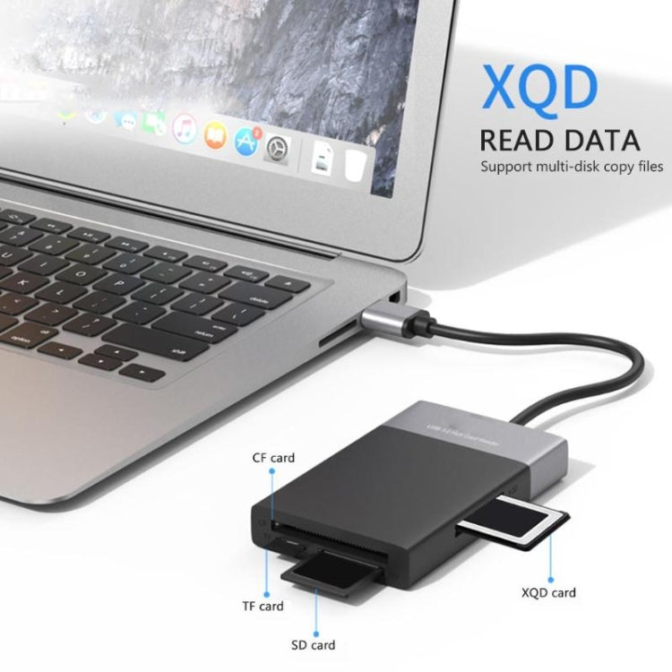 Адаптер-концентратор USB 3.0 на USB 3.0 x 2 (6 в 1) + карта CF + карта TF + карта SD + карта XQD