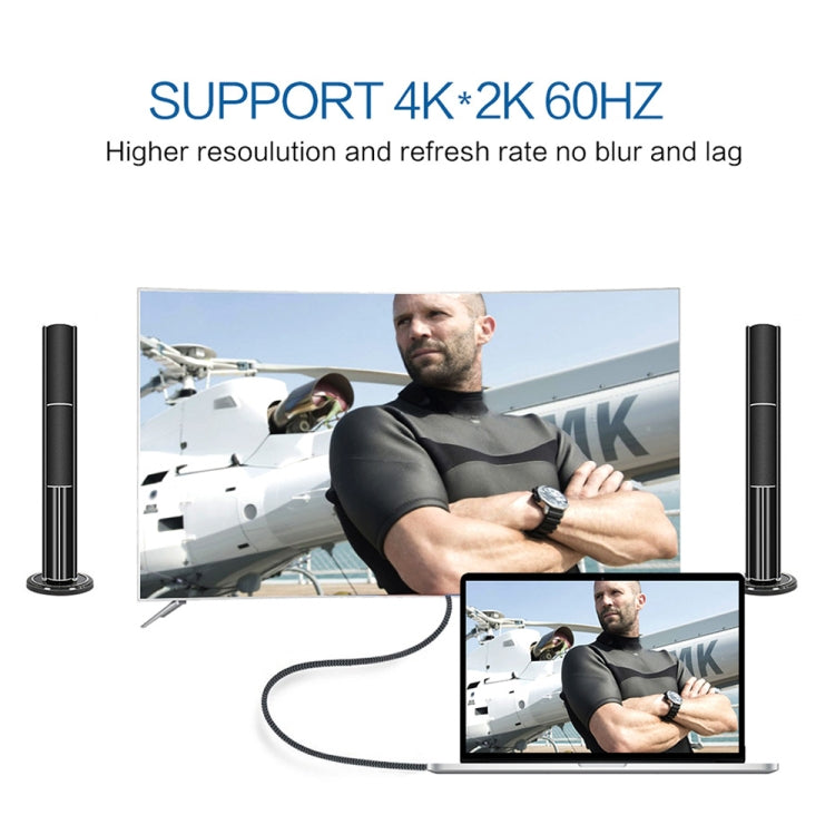 Кабель USB-C/Type-C — DisplayPort 4K 60 Гц, длина кабеля: 1,8 м