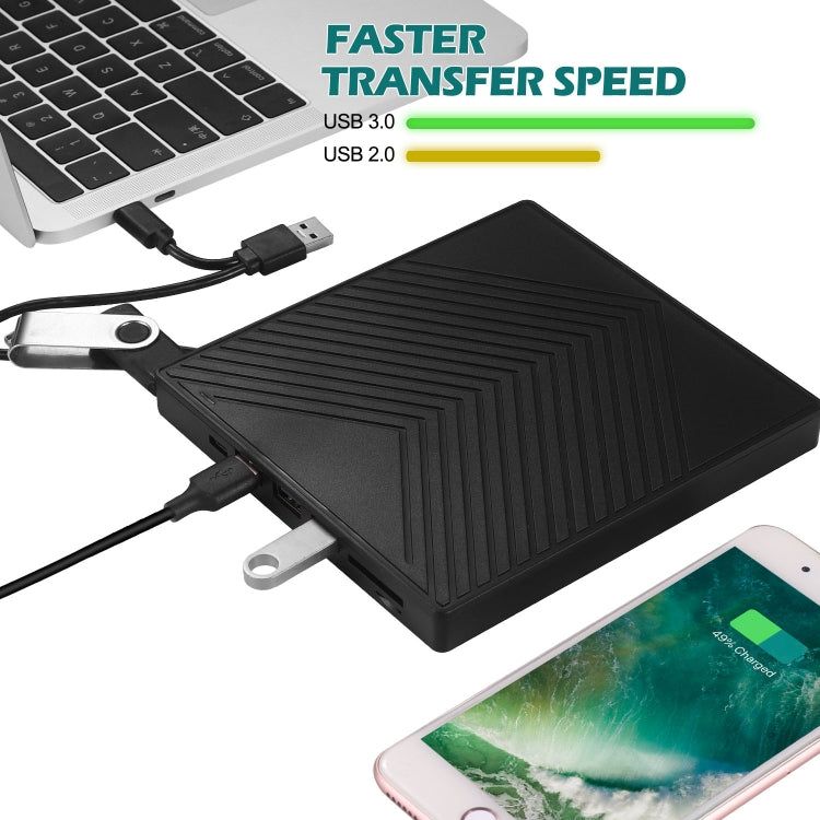 6-in-1 CD un DVD ierakstītājs ar ārējo USB 3.0 optisko disku