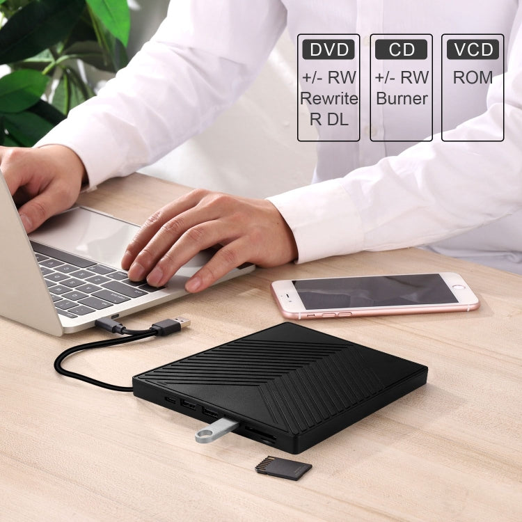 6-in-1 CD un DVD ierakstītājs ar ārējo USB 3.0 optisko disku
