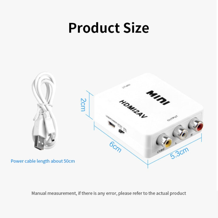 Видеоконвертер JSM Mini Size HD 1080P HDMI в AV / CVBS