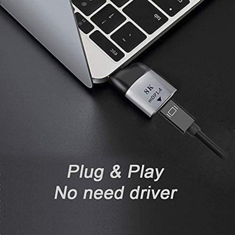 8K 60Hz Type-C to Mini Display Port Adapter for Tablet Phone Laptop