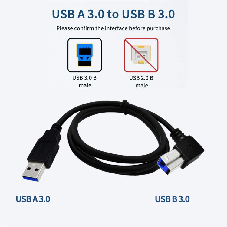 JUNSUNMAY USB 3.0 A Male to USB 3.0 B Male Adapter Cable Cord 1.6ft/0.5M for Docking Station, External Hard Drivers, Scanner, Printer and More
