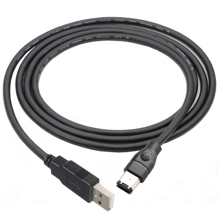 Кабель-адаптер JUNSUNMAY Firewire IEEE 1394 6-контактный штекер — USB 2.0 штекер