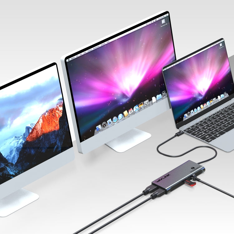 WAVLINK WL-UTD05 Многофункциональный удлинитель 4-в-1 Type-C - DP с разъёмом Thunderbolt 3 и поддержкой передачи 4K