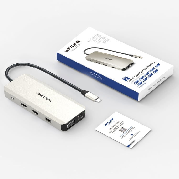 WAVLINK WL-UMD301 12 in 1 Multi-port Adapter 2*HDMI+1*VGA Triple Display USB-C Hub Dock