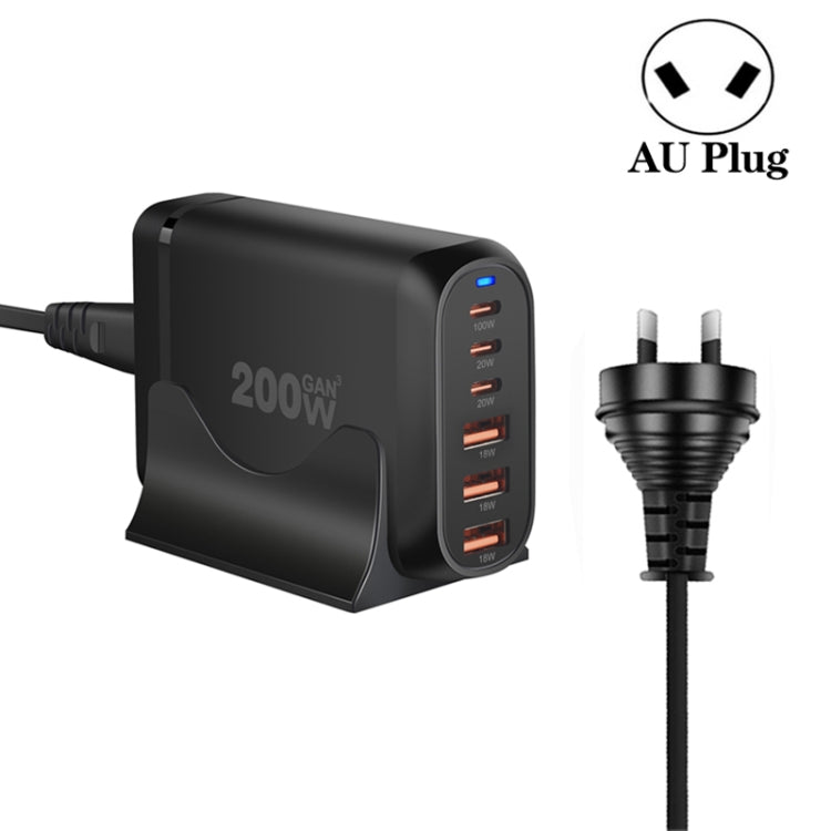 GaN PD100W Type-C x 3 + USB x 3 Multi Port Laptop Adapter