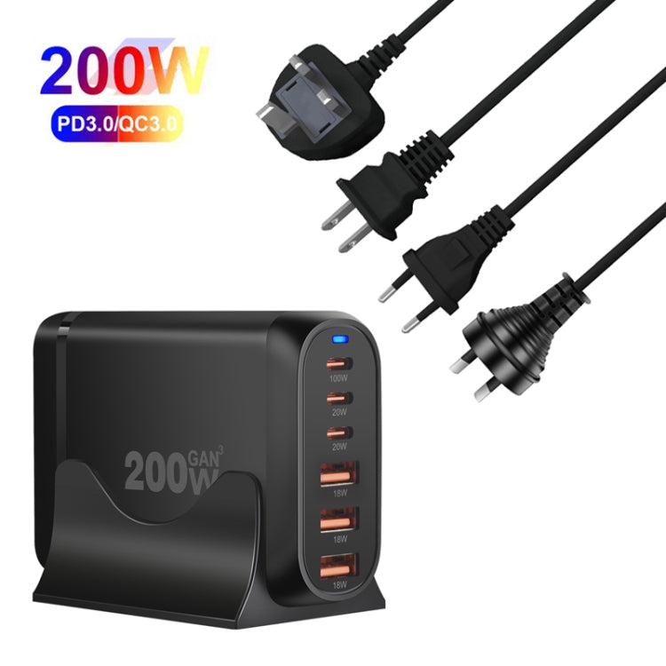 GaN PD100W Type-C x 3 + USB x 3 Multi Port Laptop Adapter