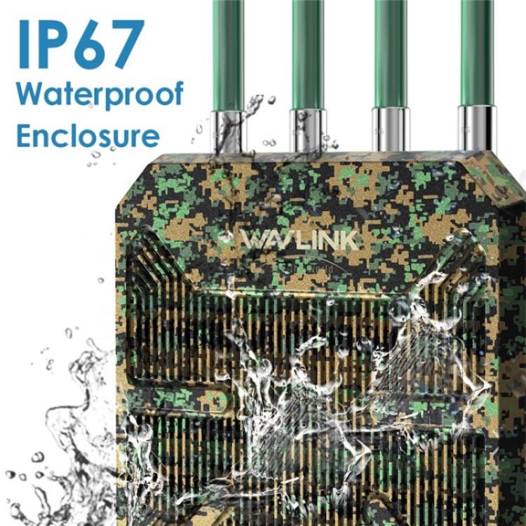 WAVLINK WN573HX3 WiFi 6 paplašinātājs āra AX3000 divjoslu pagalma RV bezvadu maršrutētājs