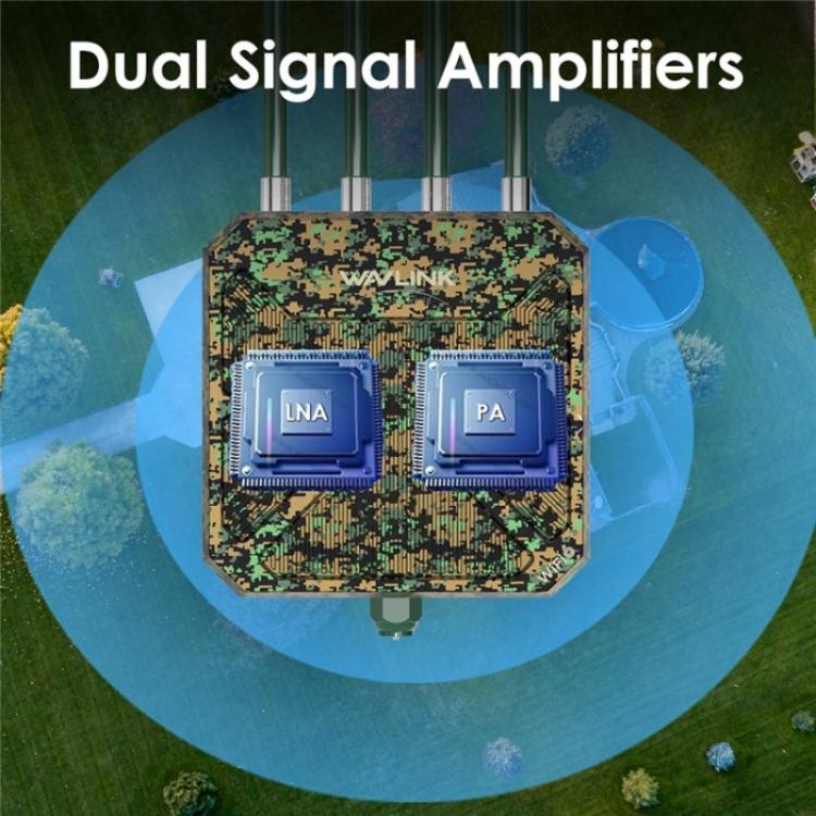 WAVLINK WN573HX3 WiFi 6 paplašinātājs āra AX3000 divjoslu pagalma RV bezvadu maršrutētājs