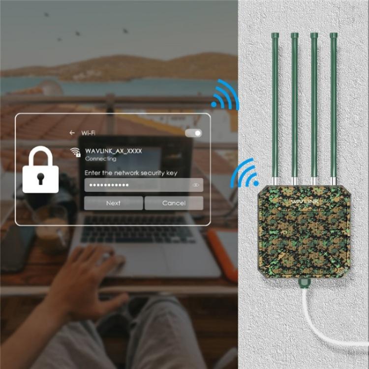 WAVLINK WN573HX3 WiFi 6 paplašinātājs āra AX3000 divjoslu pagalma RV bezvadu maršrutētājs