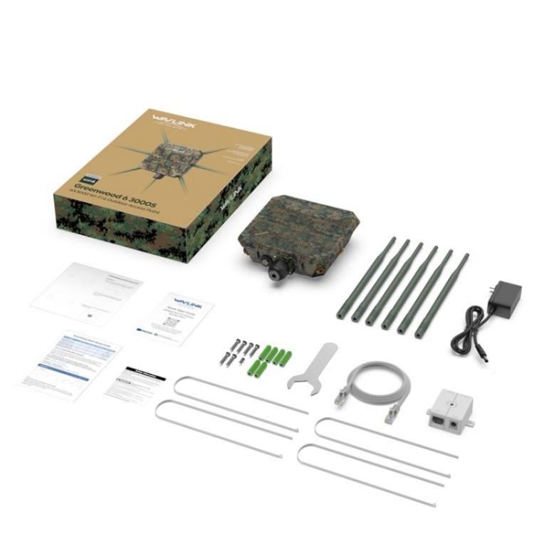 WAVLINK WN588HX3 AX3000 āra WiFi pastiprinātājs ar 6 antenām, divu joslu WiFi atkārtotājs