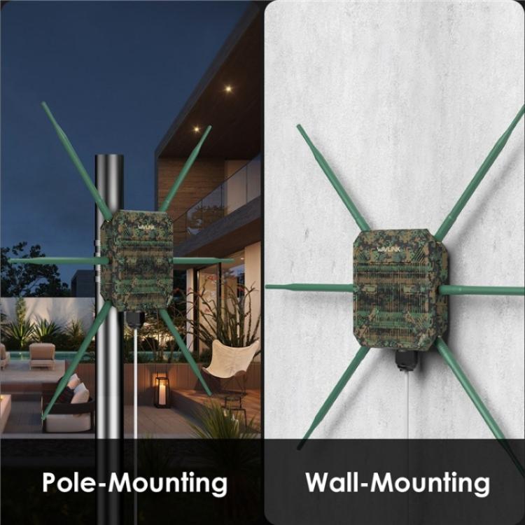WAVLINK WN588HX3 AX3000 āra WiFi pastiprinātājs ar 6 antenām, divu joslu WiFi atkārtotājs