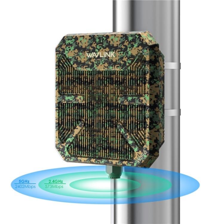 WAVLINK WN573HP3 iebūvēta 12dBi virziena antena āra AX3000 divjoslu atkārtotājs