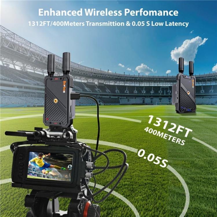 BOVBOX 082 1080P H.265 zema latentuma 400 m raidītājs-uztvērējs HDMI bezvadu paplašinātājs