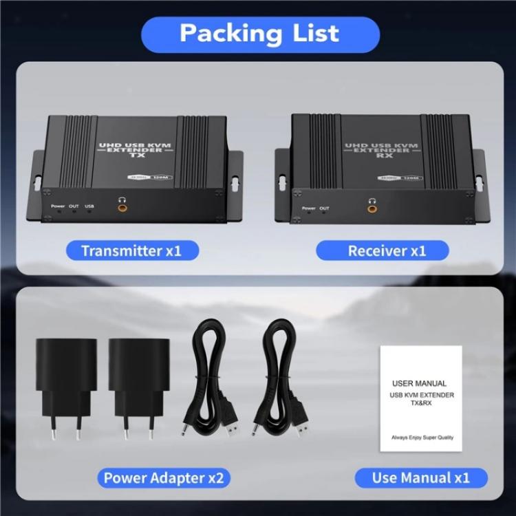 D5-2/D6-2 video audio raidītājs-uztvērējs HDMI KVM paplašinātājs 4K HDMI uz RJ45 LAN paplašinātājs