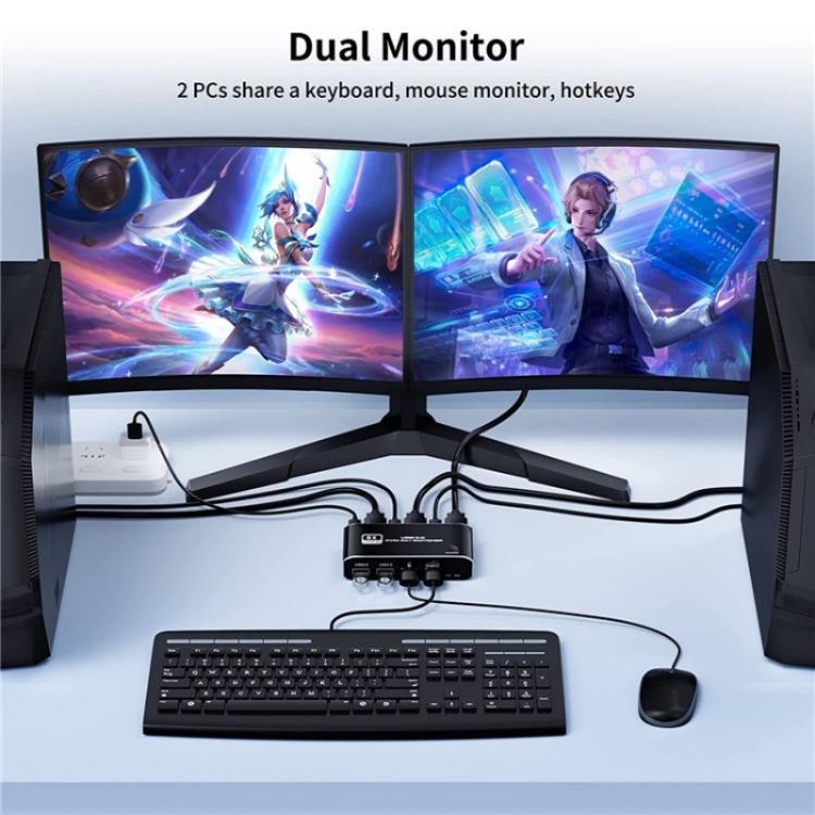 Игровая консоль K4 для ноутбука 8K Ultra HD USB 3.0 KVM 2x1 коммутатор 2 входа 1 выход HDMI 2.1 конвертер