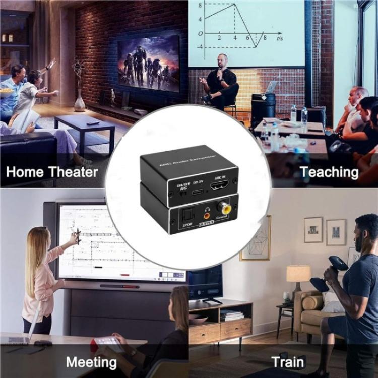 ARC HDTV skaļruņu audio ekstraktora pārveidotājs, ARC uz SPDIF koaksiālais 3,5 mm ligzda