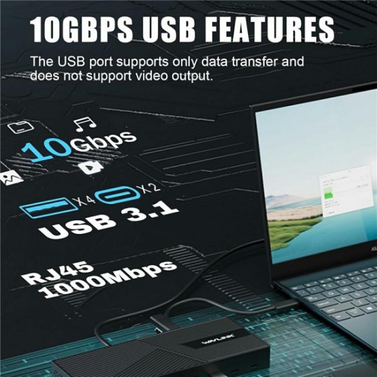 Док-станция WAVLINK UG63PD25 15-в-1 DisplayLink с поддержкой трёх дисплеев и мощностью 130 Вт