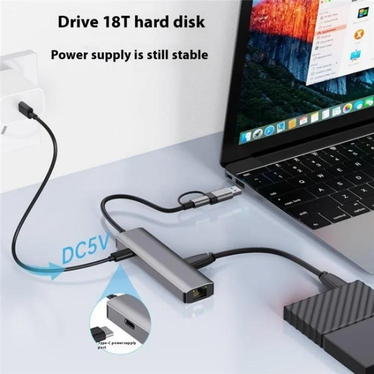 Сетевая карта-конвертер 2501 RJ45 Gigabit USB-C / USB в Ethernet