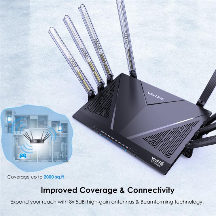 WAVLINK WN536AX6 для игрового высокоскоростного двухдиапазонного повторителя MESH AP AX6000 WiFi 6-маршрутизатор