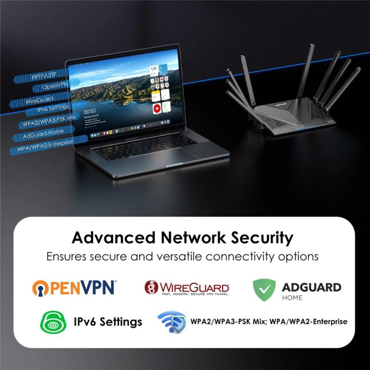 WAVLINK WN536AX6 для игрового высокоскоростного двухдиапазонного повторителя MESH AP AX6000 WiFi 6-маршрутизатор
