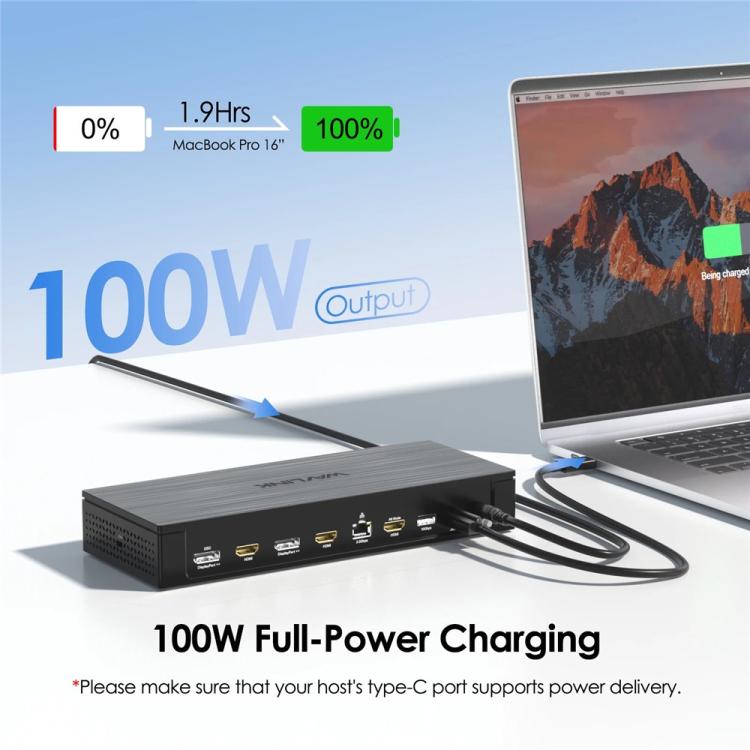 Док-станция WAVLINK UG75PD5-3H2D2 для Mac M1 / M2 / M3 / M4 / Windows DisplayLink-7400