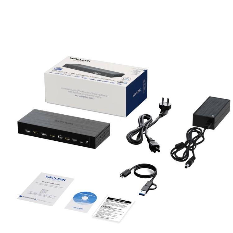 Док-станция WAVLINK UG75PD5-3H2D2 для Mac M1 / M2 / M3 / M4 / Windows DisplayLink-7400